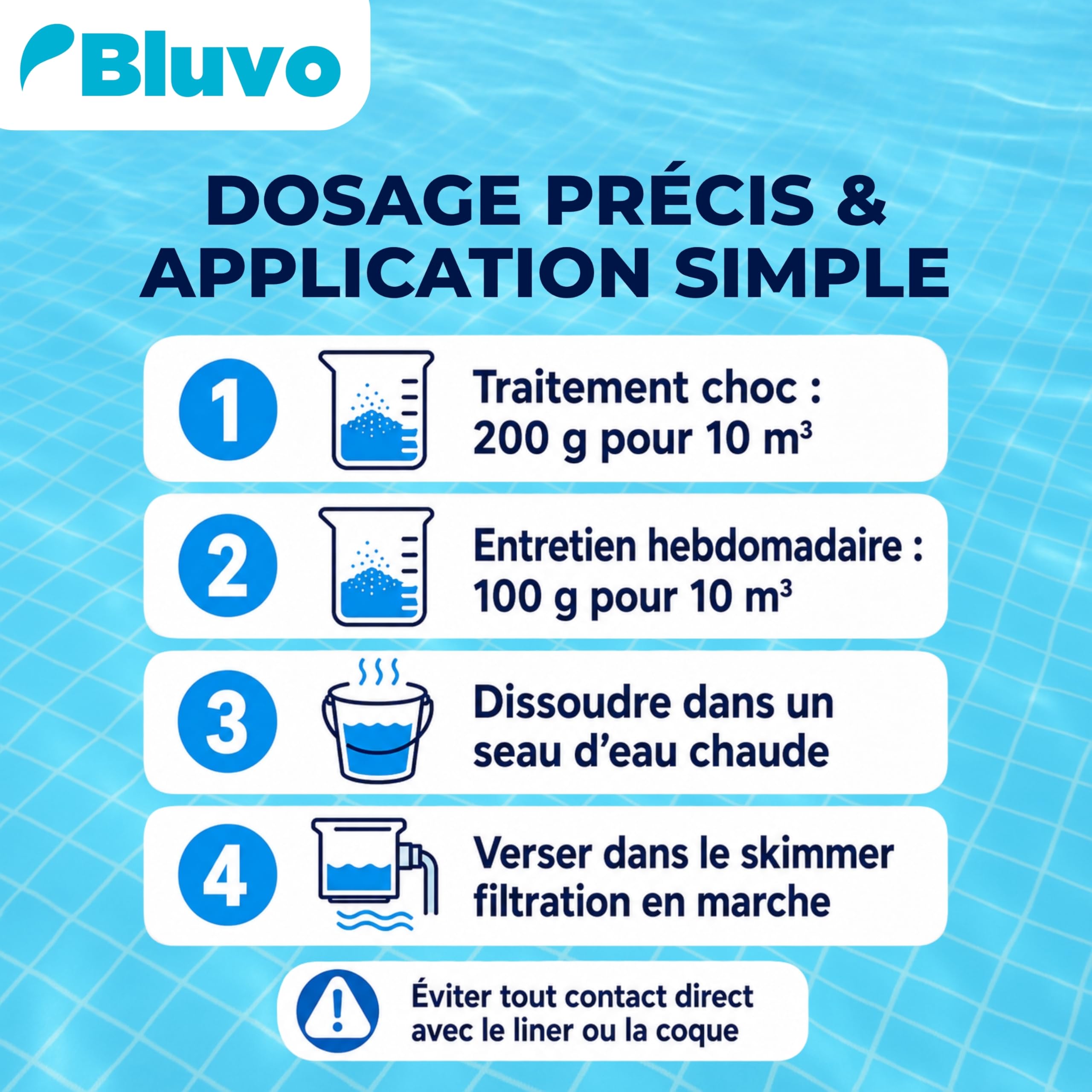 Oxygène Actif Poudre 1KG – Traitement Choc sans Chlore pour Spa et Piscine | Clarifie l’Eau et Réduit Les Odeurs | Compatible Chlore et Brome | Conditionné en France