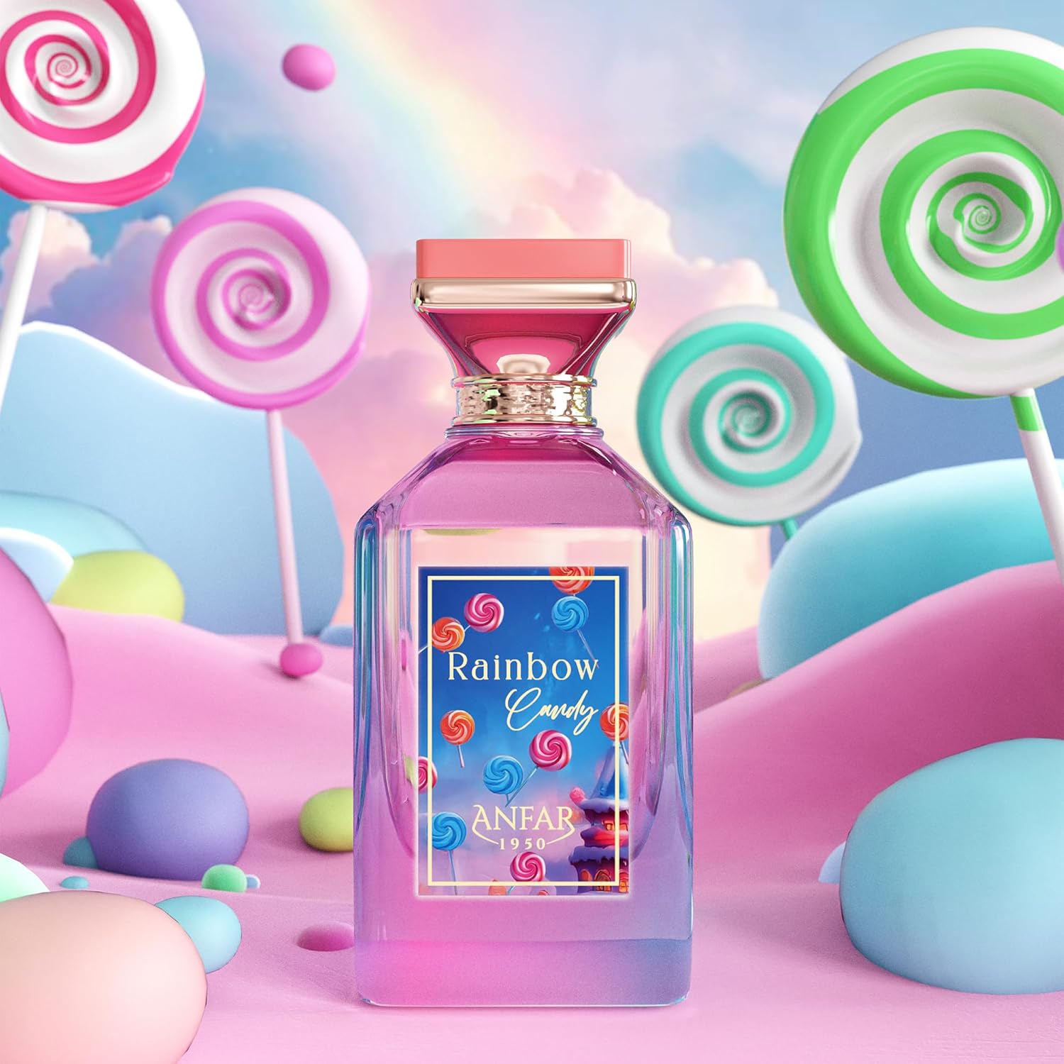 Anfar Rainbow Candy - Luxurious Perfume for Women - Opens with Notes of Pear, Apple, and Litchi Notes - Long-Lasting Women Perfume - 3.4 oz