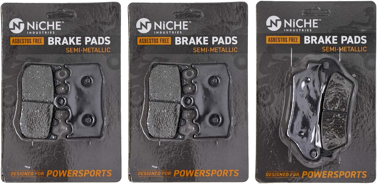 NICHE Brake Pad Set for BMW R1200GS R1100S R1150GS R1200S HP2 34117671780 34217660281 Front Rear Semi-Metallic