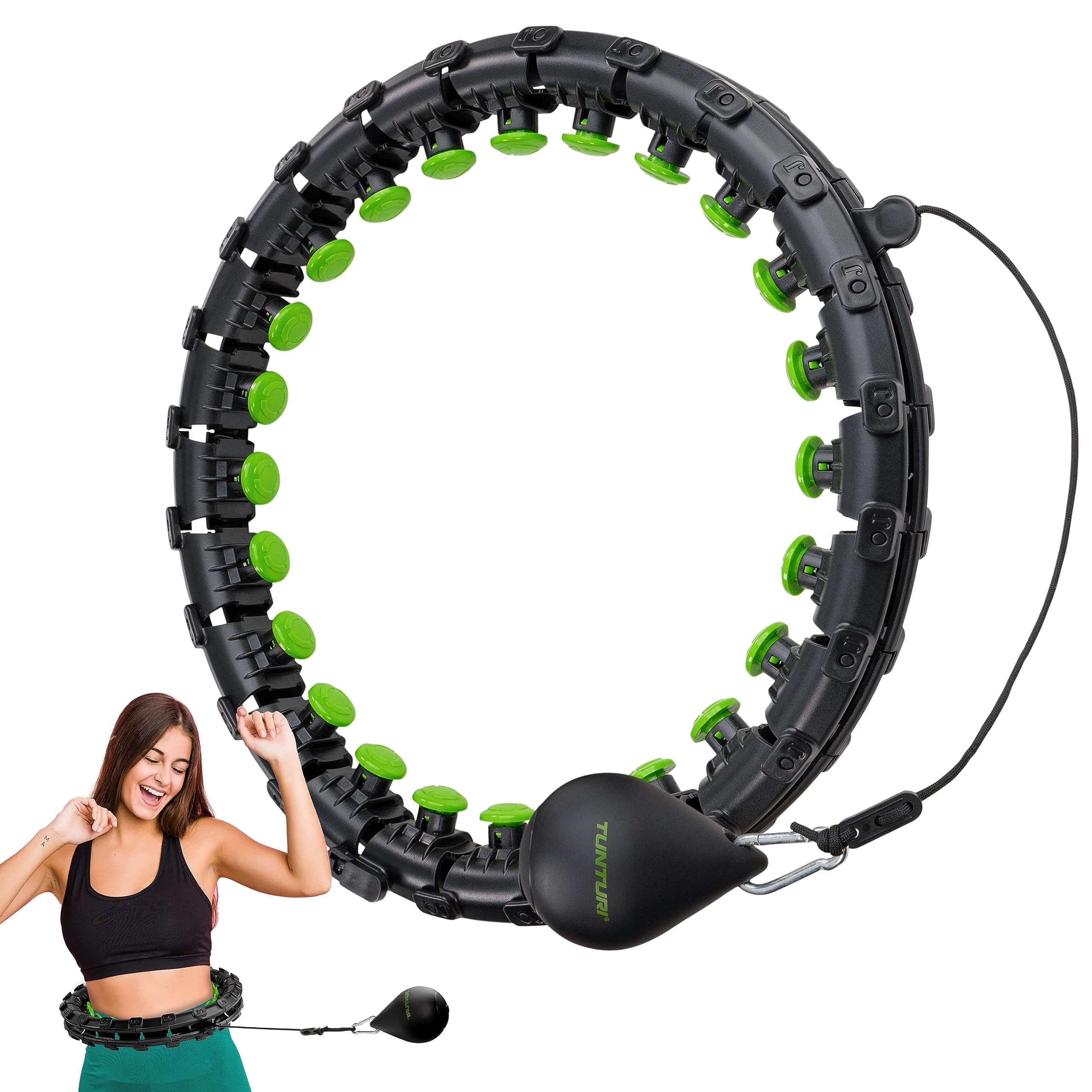 Tunturi Cerceau Hula Hoop de Fitness Réglable avec Poids Inclus