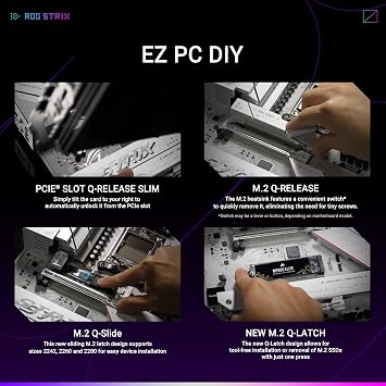 ASUS ROG Strix B850-A Gaming WiFi AMD AM5 B850 ATX Motherboard 14+2+2 Power Stages, DDR5 AEMP, 2.5G LAN, WiFi 7 with Q-Antenna, 4X M.2, PCIe 5.0, USB 20Gbps Type-C, AI Networking II, ASUS AI Advisor