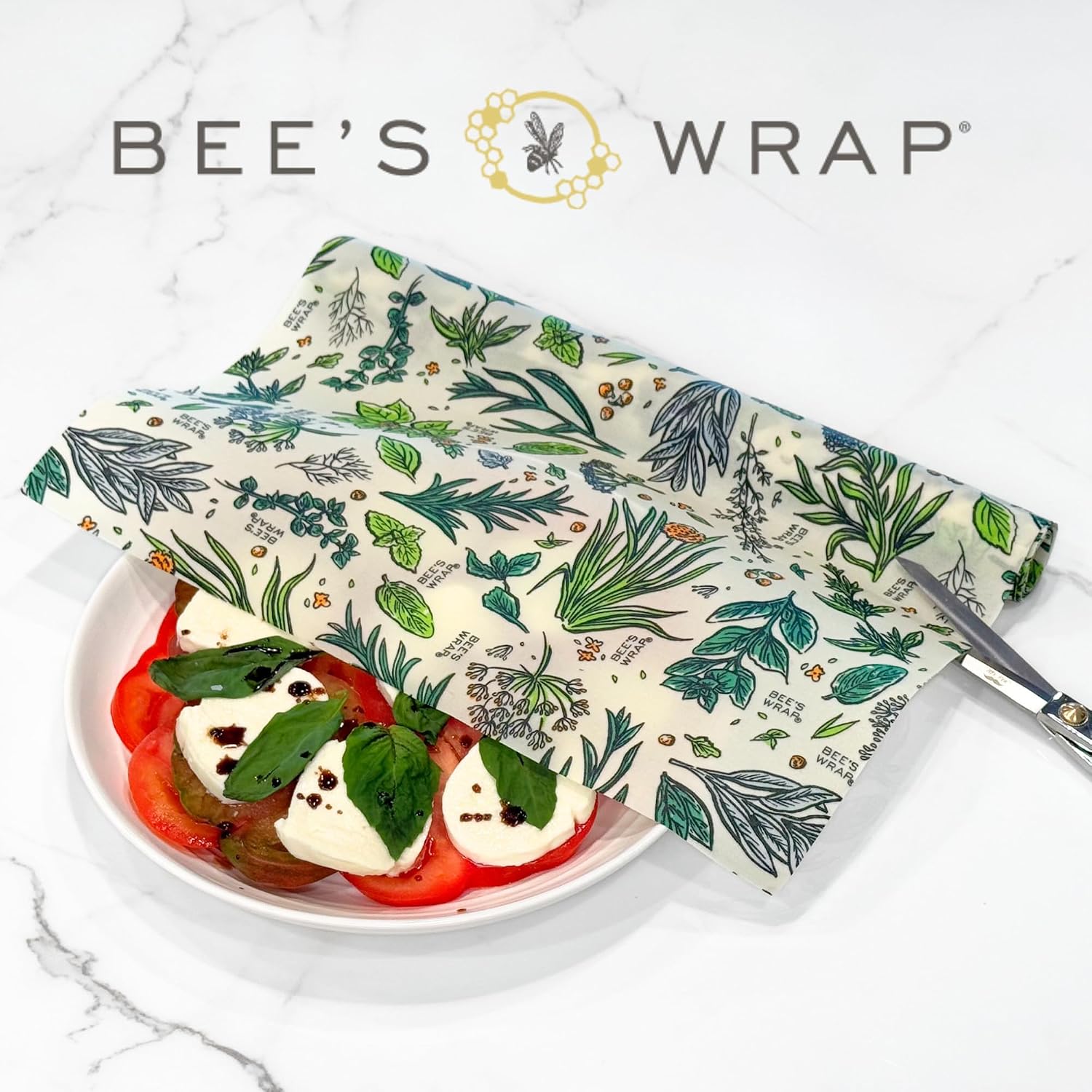 Bee's Wrap Beeswax Wrap Roll, 14 x 52 in - Herb Garden