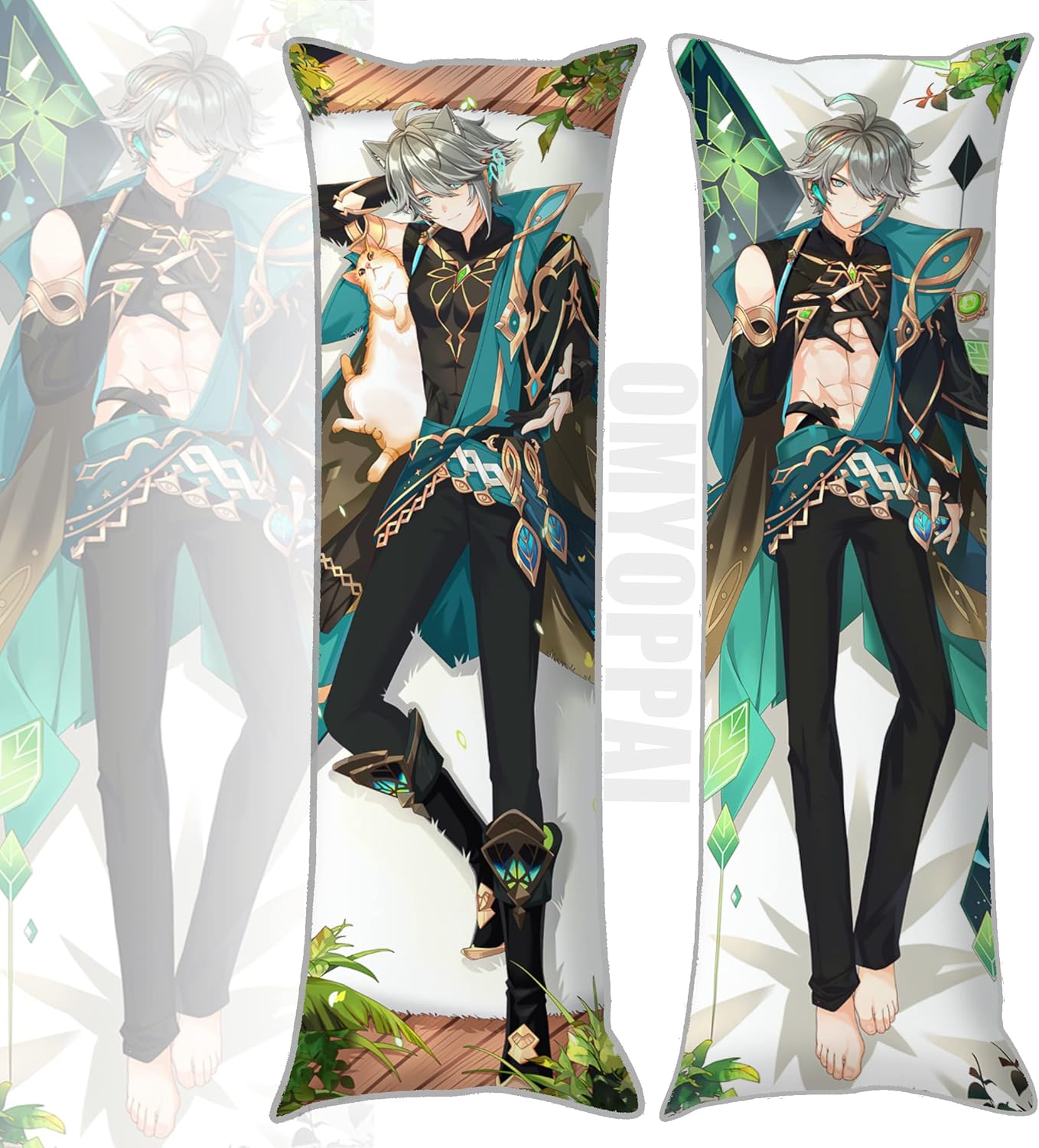 Anime Hugging Body Pillow Case, 19"x59" Comic Throw Pillow