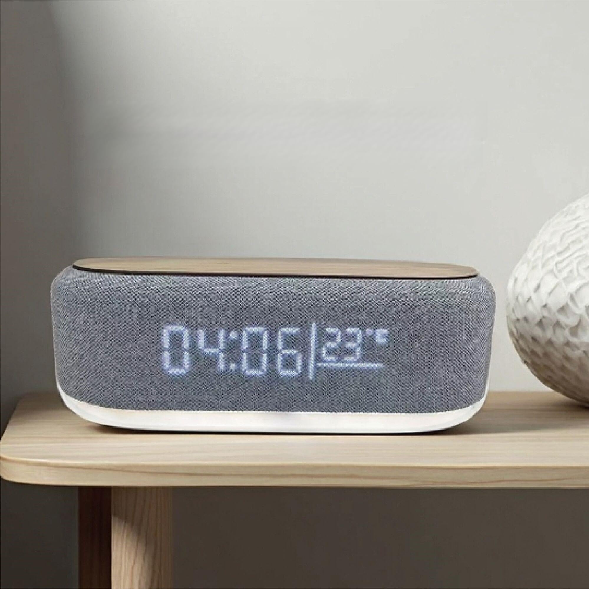 Uranus™ Alarm Clock with 15W Wireless Charger, LED Temperature Display, RGB Night Lamp, Bluetooth Speaker, 6-in-1 Multifunctional Multipurpose Bedside Digital Clock-picture-13