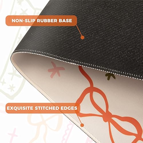 Miniatura 4 de iCasso Alfombrilla de escritorio para teclado y ratón, alfombrilla grande para ratón para escritorio, alfombrilla de escritorio para escritorio,