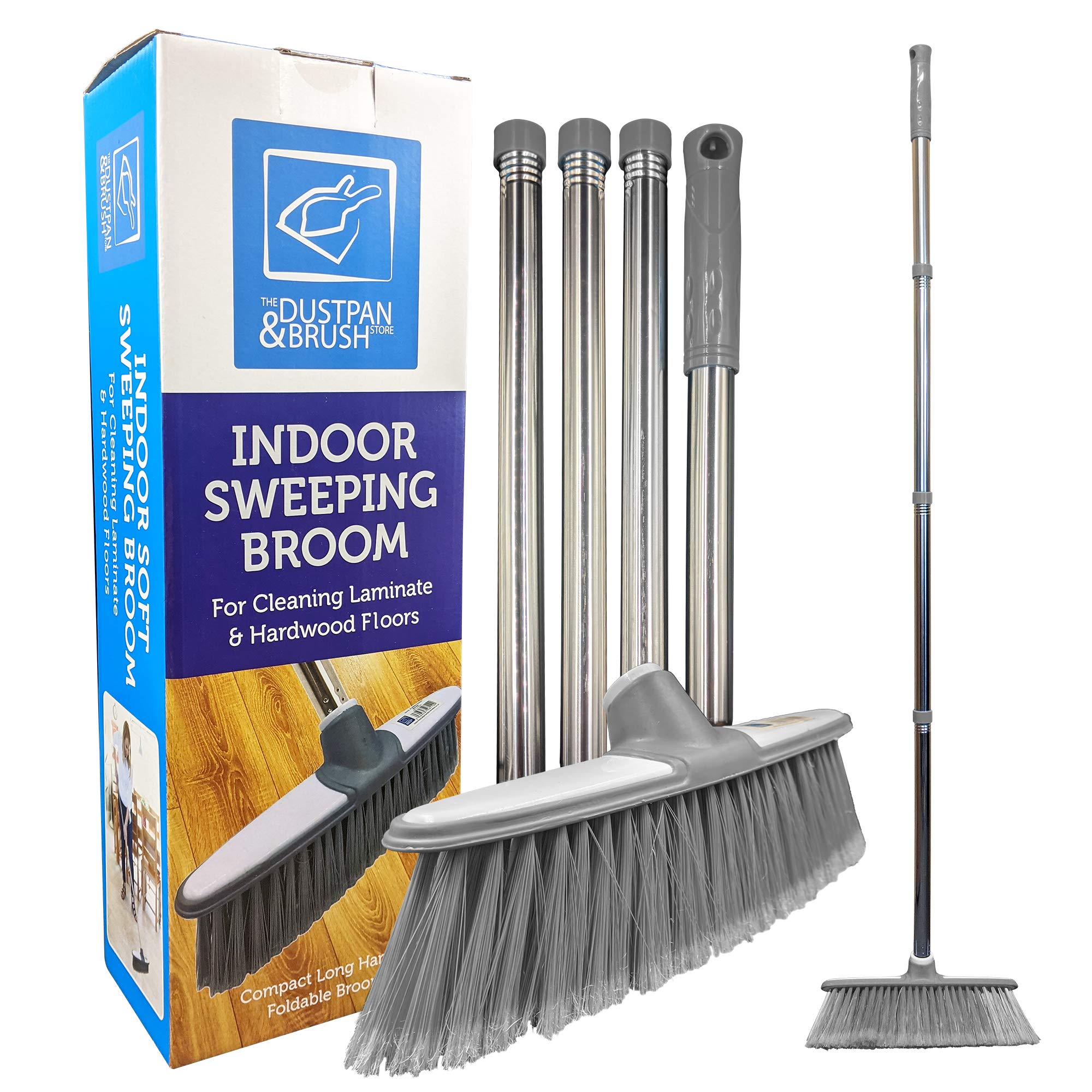 Buy Soft Broom Indoor Sweeping Broom Brush with Stainless Steel Handle