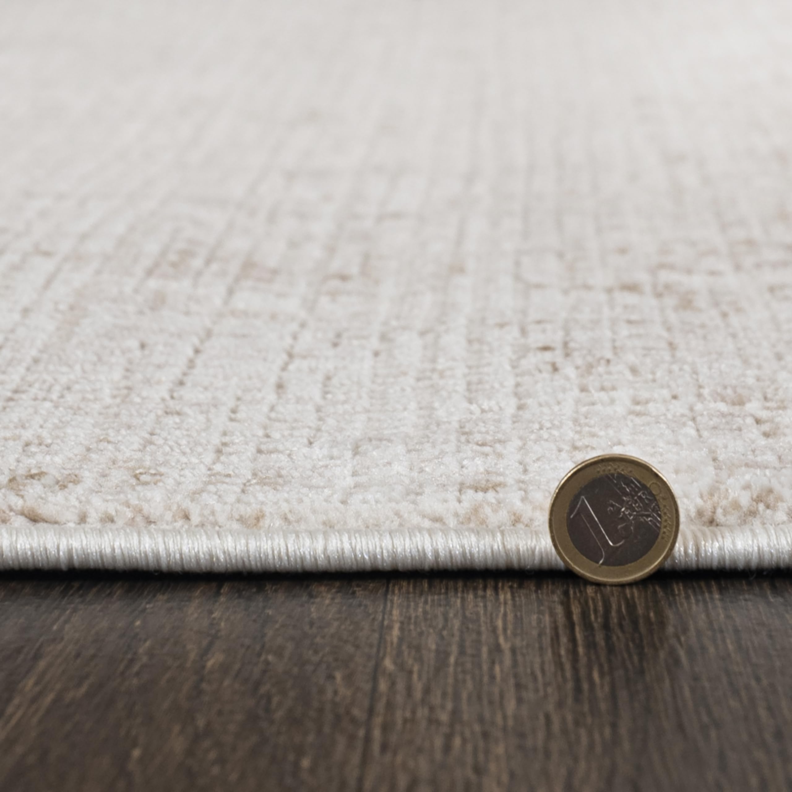 Mazovia Tappeto beige moderno astratto – Tappeto per soggiorno, camera da letto – pelo corto rettangolare – tappeti morbidi – beige crema – 160 x 230 cm