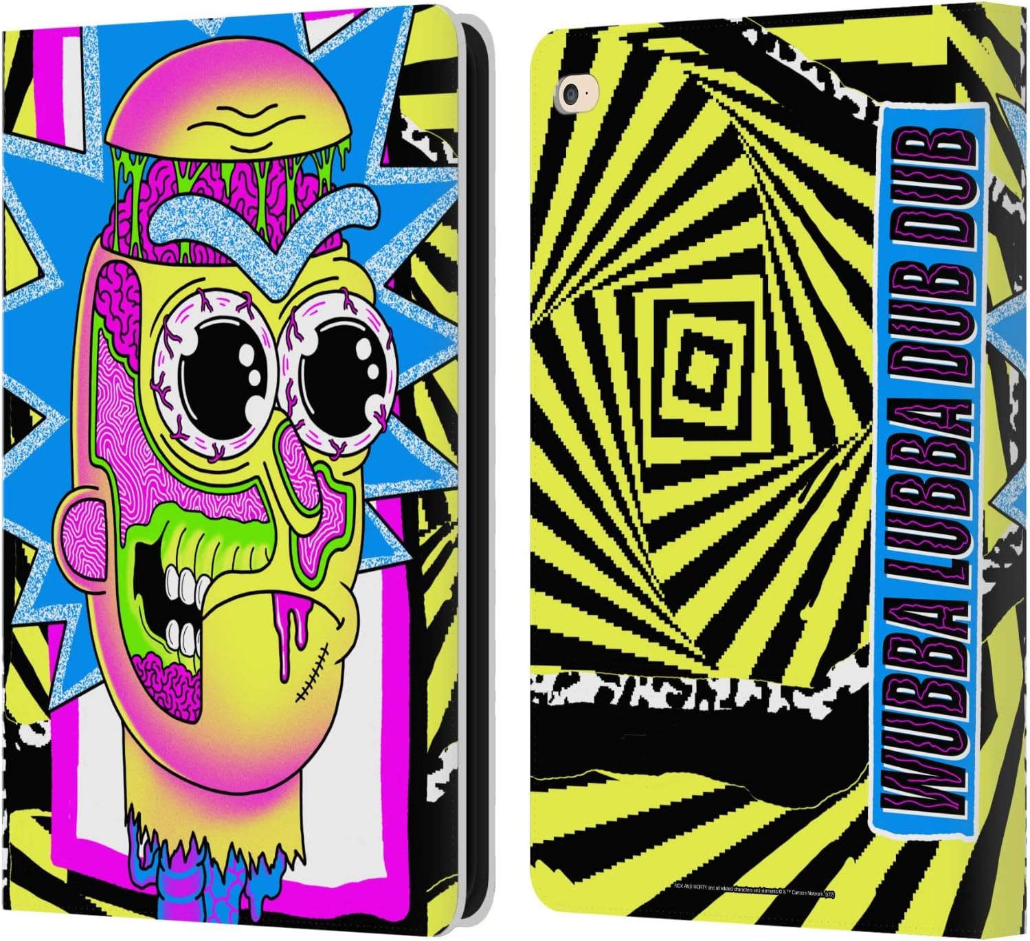 Head Case Designs Officially Licensed Rick and Morty The Space Cruiser Season 1 & 2 Graphics Leather Wallet Case Compatible with Apple iPad Air 2 (2014)