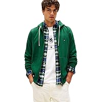 Tommy Hilfiger Uomo Felpa con Cappuccio e Zip Essential Fleece Zip Through con Tasche