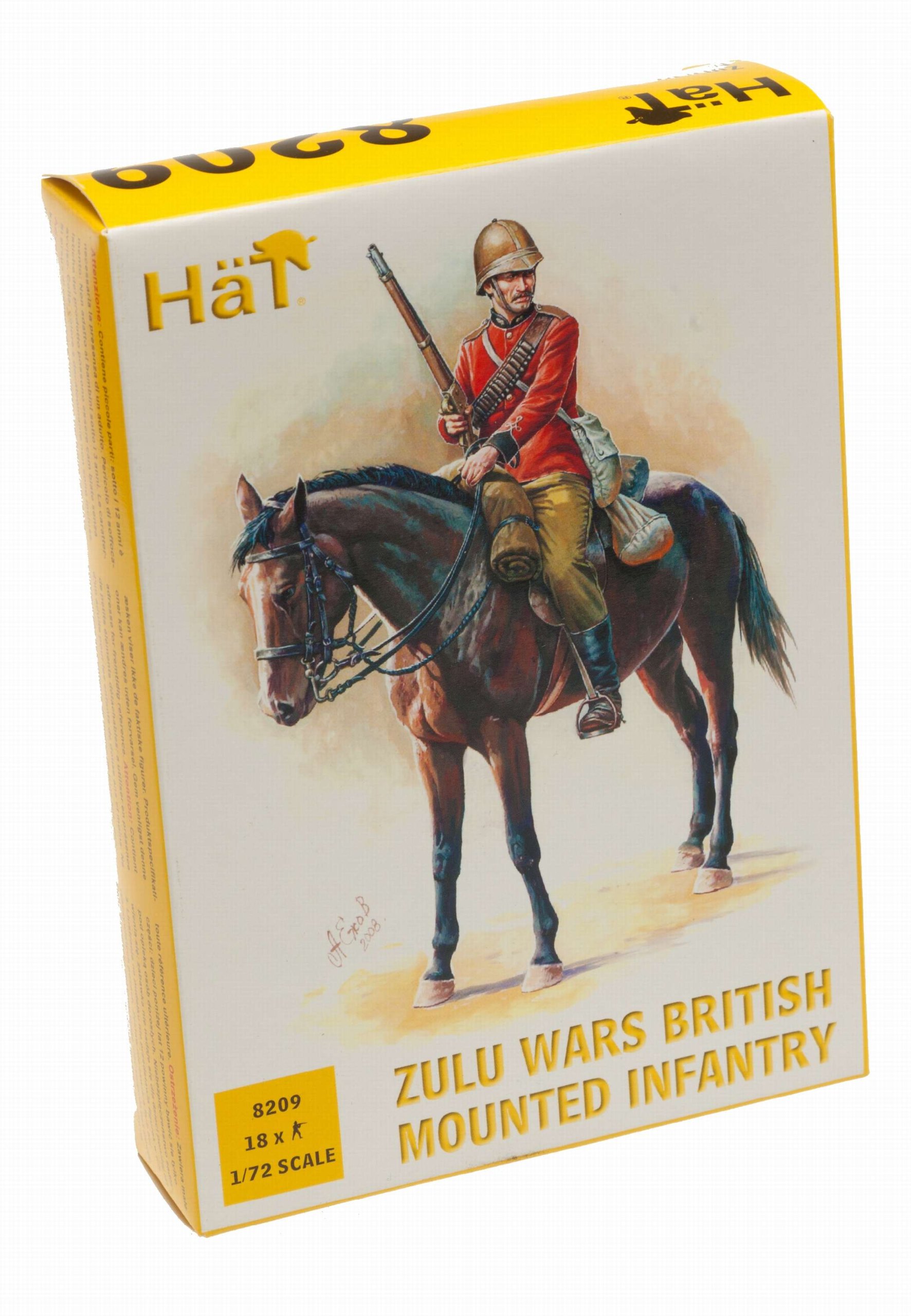 Faller Hat Figures - Zulu Wars - British Mounted Infantry - HAT8209