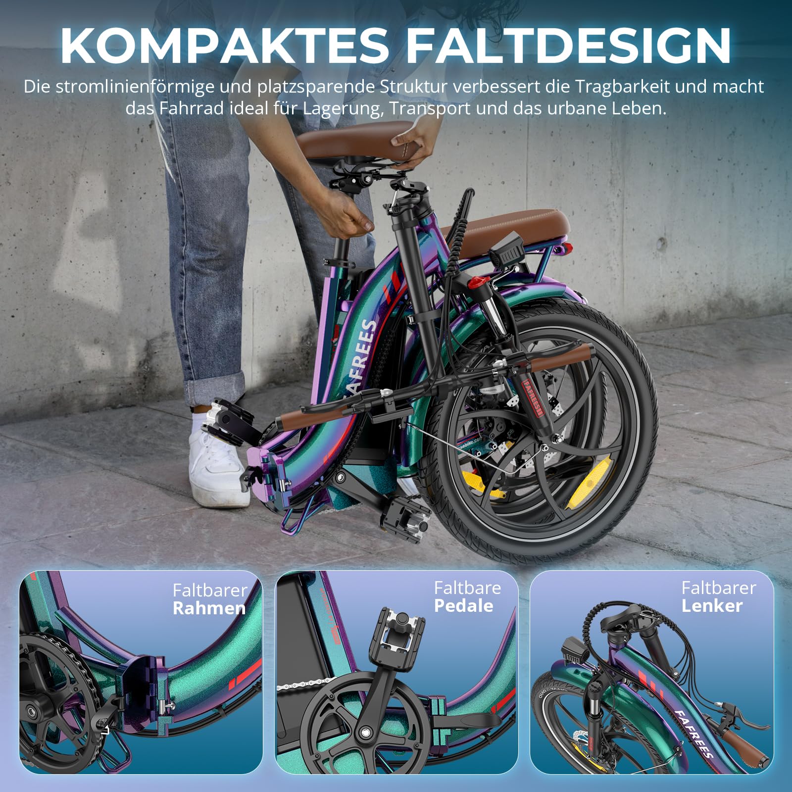 Fafrees 2026 F20 PRO+ E-Bike Klapprad 20 Zoll Tiefeinsteiger: 36V/25Ah Akku, 250W Motor, 140kg Tragfähigkeit, E Fatbike