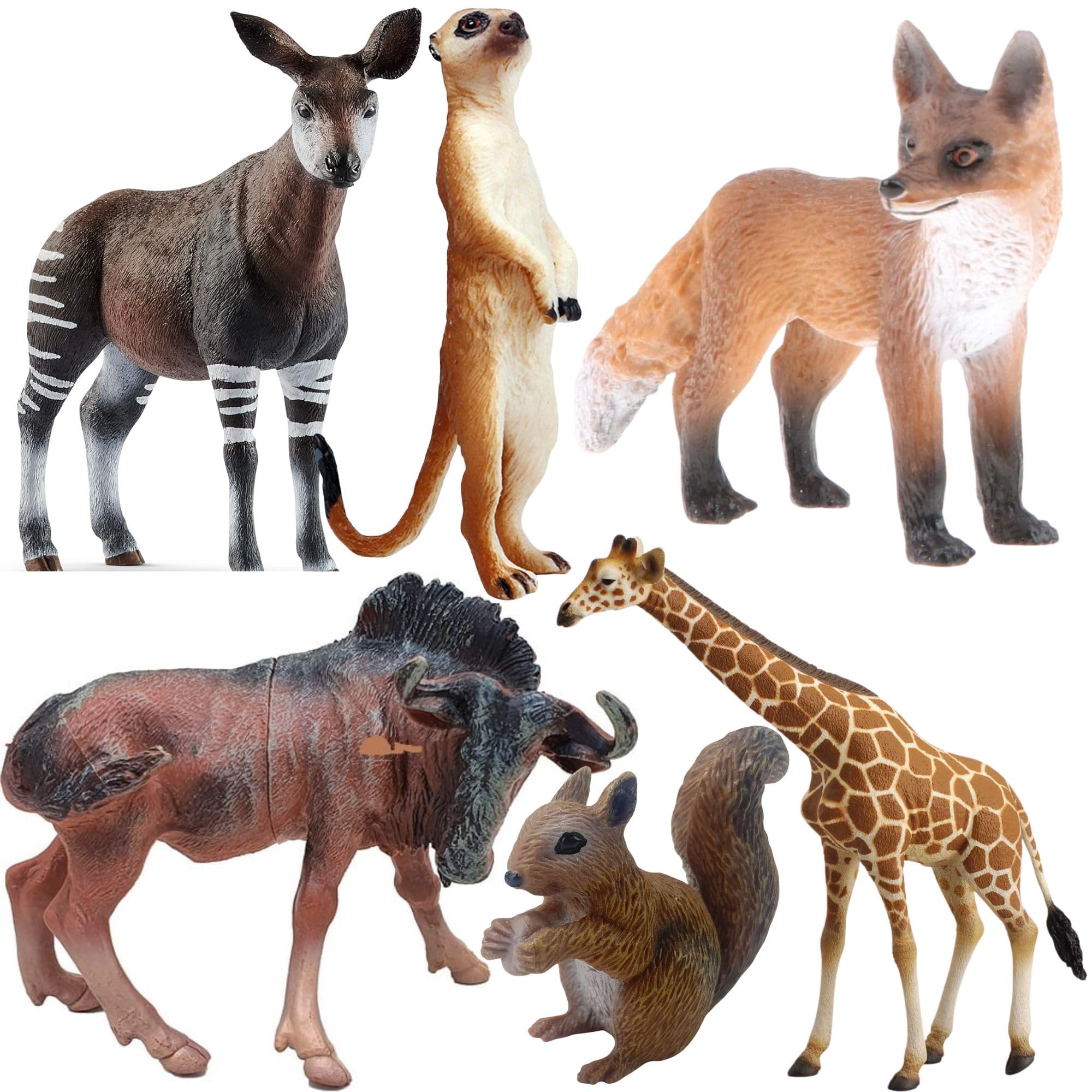 Mallexo 6 PCS Realistic Wild Jungle Animals Toys for Kids 3+ | Attractive Forest Farm Animals Toy Action Figurine Playset for Boys and Girls Birthday Gifts for Children Educational & Decoration Items-image-26
