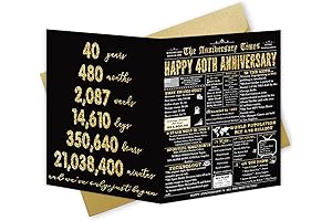 Funny 40th Anniversary Cards Gifts For Women Men