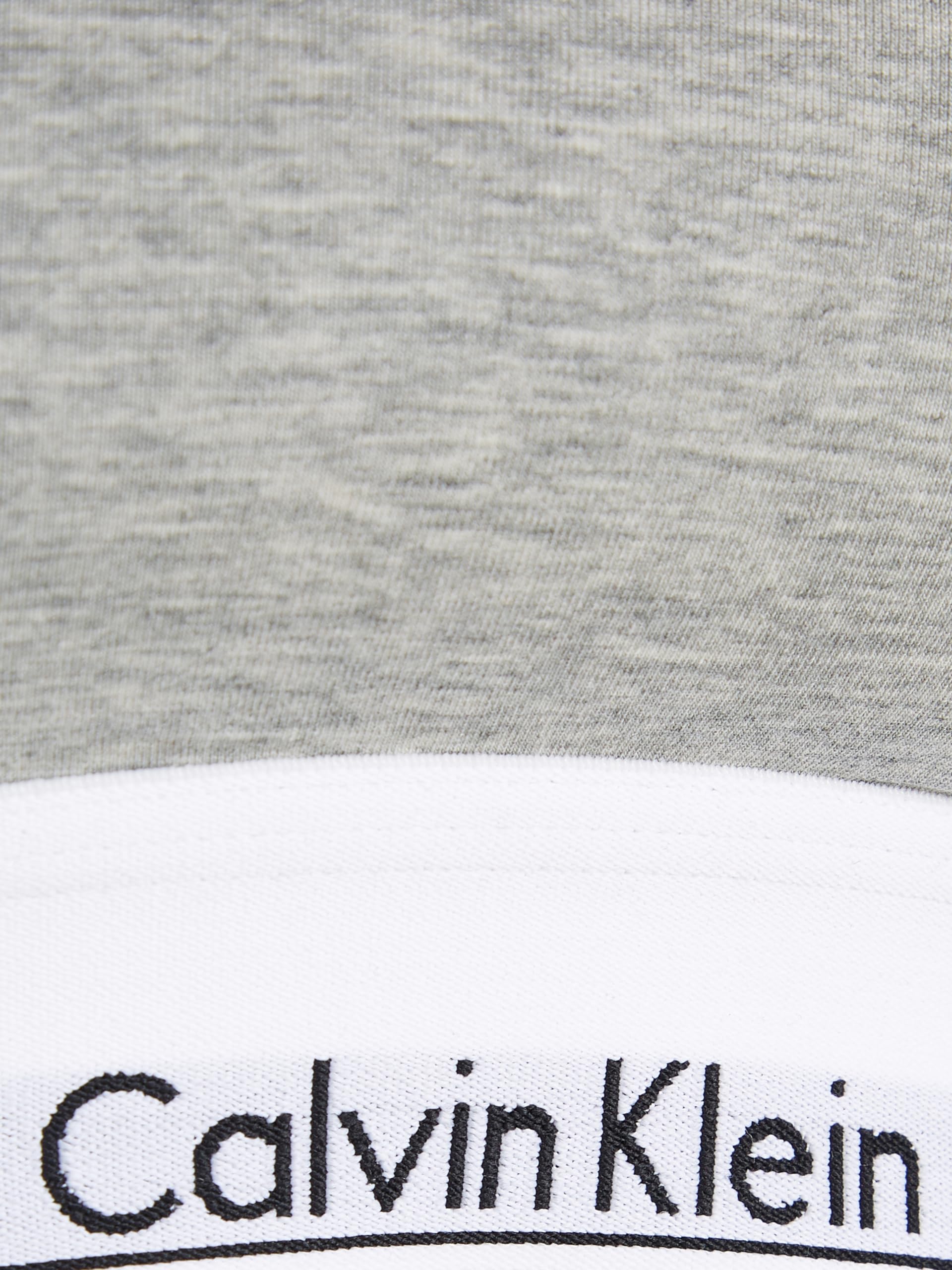 Calvin Klein Bralette Donna Lightly Lined Sportivo, Grigio (Grey Heather), L