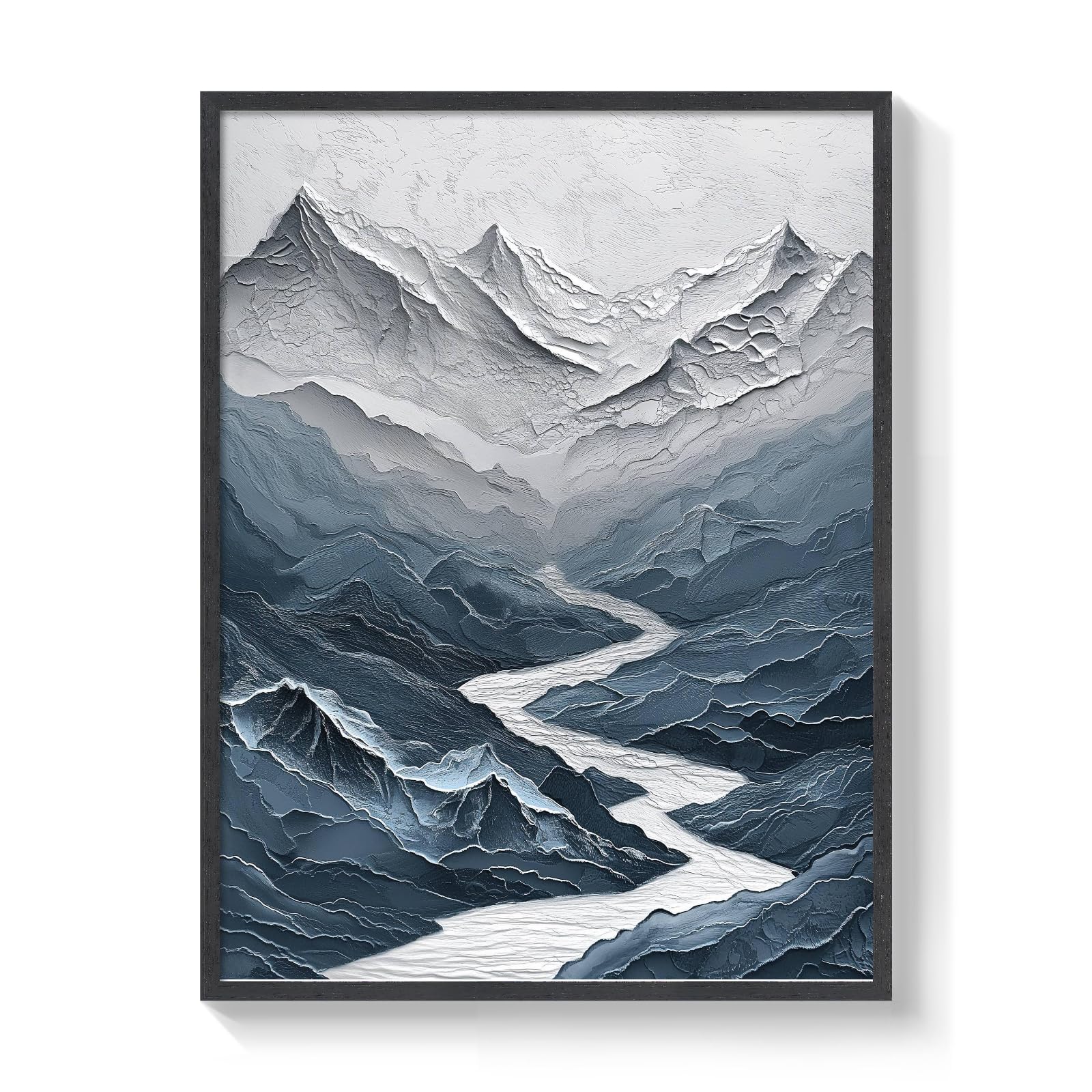 絵画 Mountain Landscape Amazon.com: Textured Mountain Landscape Wall Art Hiking