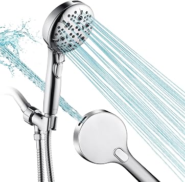 Shower Head with Handheld, 9-Setting High Pressure Shower head with handhelds, Built-in Handheld Power Spray, 79in Extra Long Stainless Steel Hose & Shower Head HolderLower Mounting