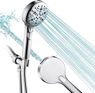 Shower Head with Handheld, 9-Setting High Pressure Shower head with handheld, Built-in Handheld Power Spray, 79in Extra Long Stainless Steel Hose & Shower Head Holder–Lower Mounting