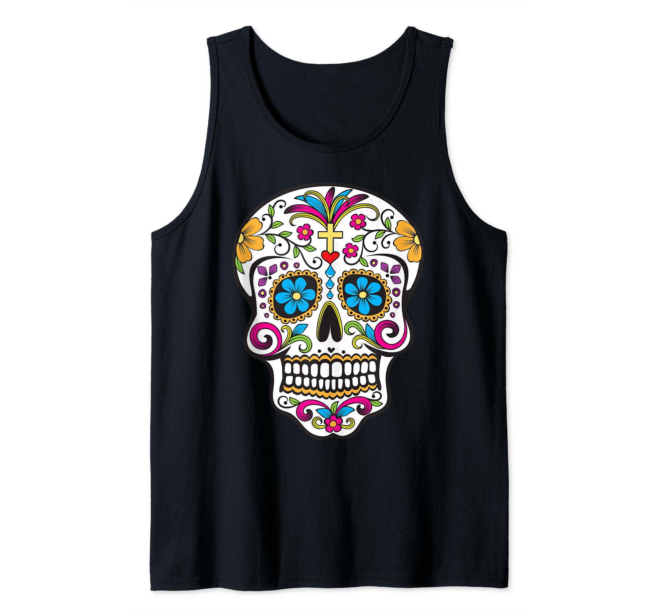Dia de los Muertos ThreadzDay of the Dead Sugar Skull Tank TopOEKO-TEX STANDARD 100