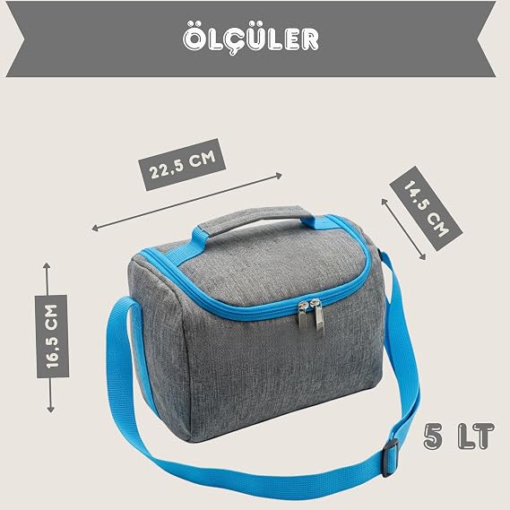 Termal Omuz Çantası 5 LT Soğuk Tutan Buzluk