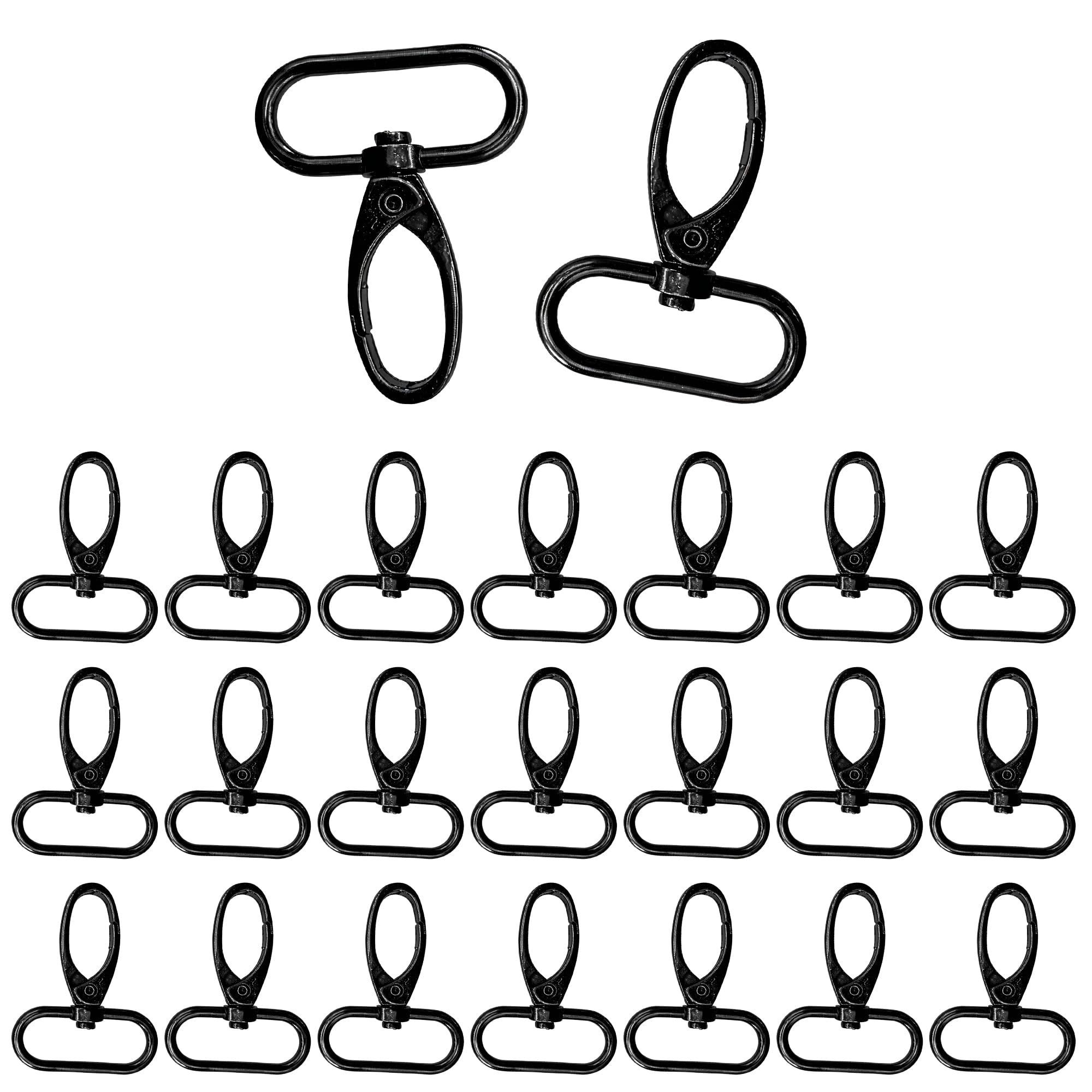 WedDecor Swivel Clasps Lanyard Lobster Claw Clasps Swivel Hook Keyring for Key Rings Crafting Keychain Crafts Resin Projects, Jewellery Making Findings, 25mm, Gunmetal, 25pcs