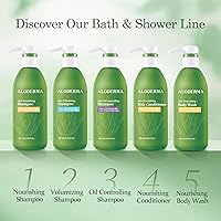 Vista 7 de Aloderma Set de cuidado del cabello de aloe vera: champú que controla el aceite, acondicionador nutritivo para el cabello