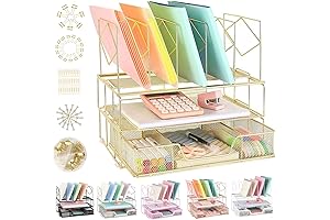 Youbetia Gold Desk Organizer and Accessories