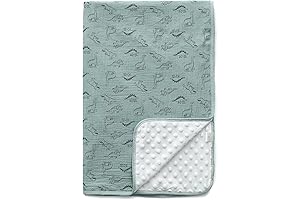 Baby Blanket for Unisex Boys and Girls, Dinosaur Nursery Minky Blanket with...