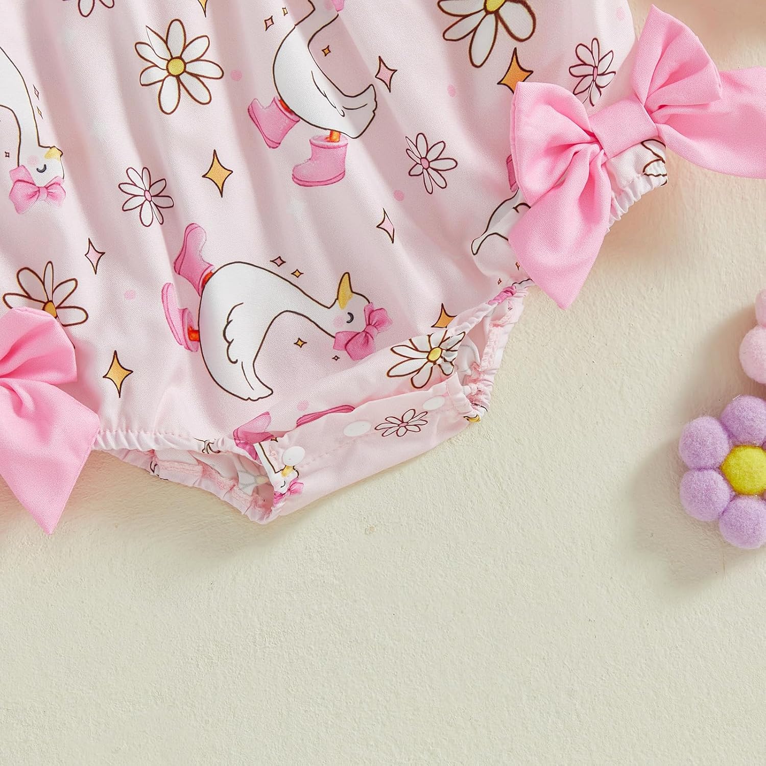 Newborn Baby Girl St Patricks Day outfit Lucky Charm Smocked Bubble Romper Long Sleeve Onesie Irish Spring Clothes - Image 4