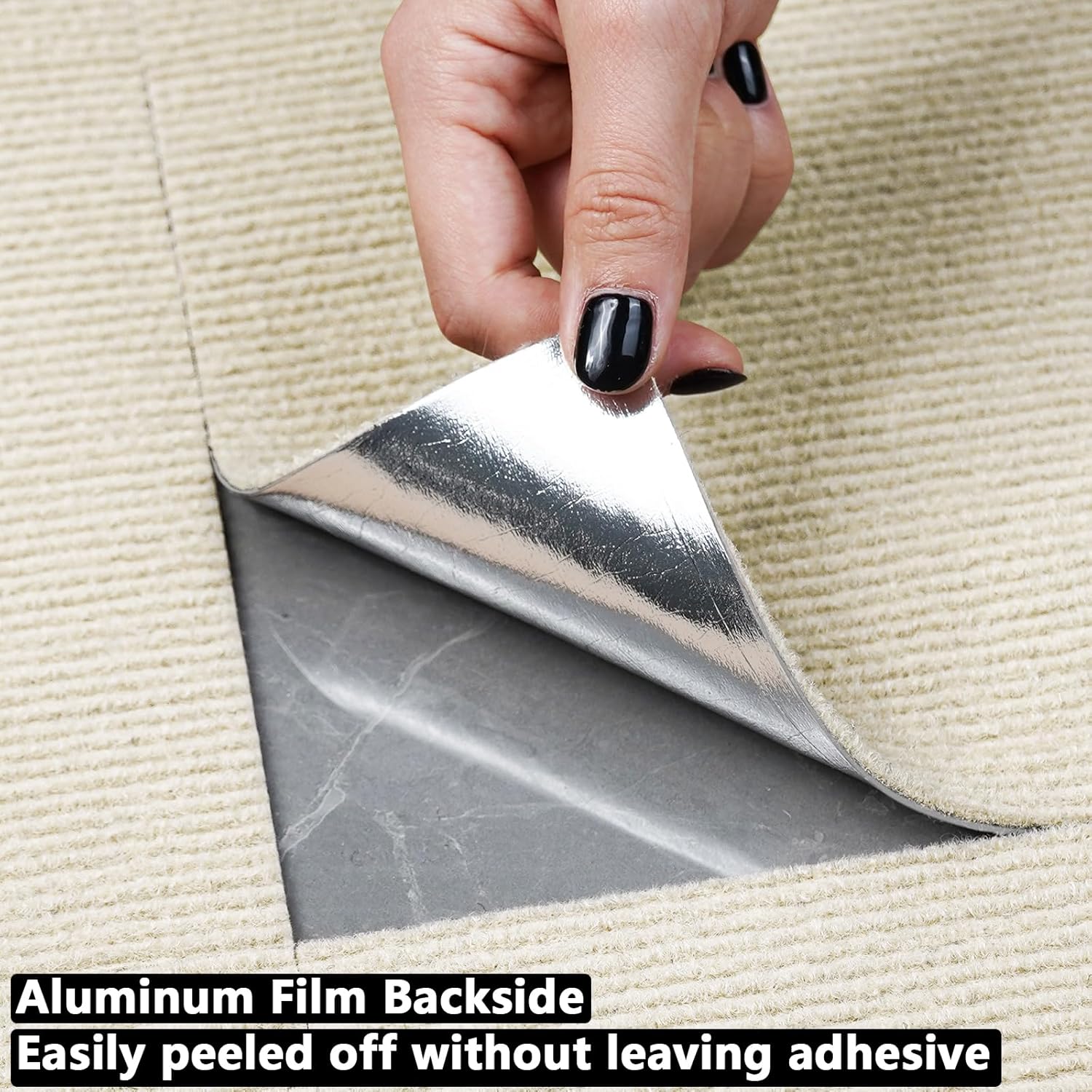 30Pcs Carpet Tiles Peel and Stick, Self Adhesive Carpet Floor Tile 12” x 12”, White Soft Padded Flooring Sticker, Home Decor for Bedroom Living Room Office, 30 sq ft per Box