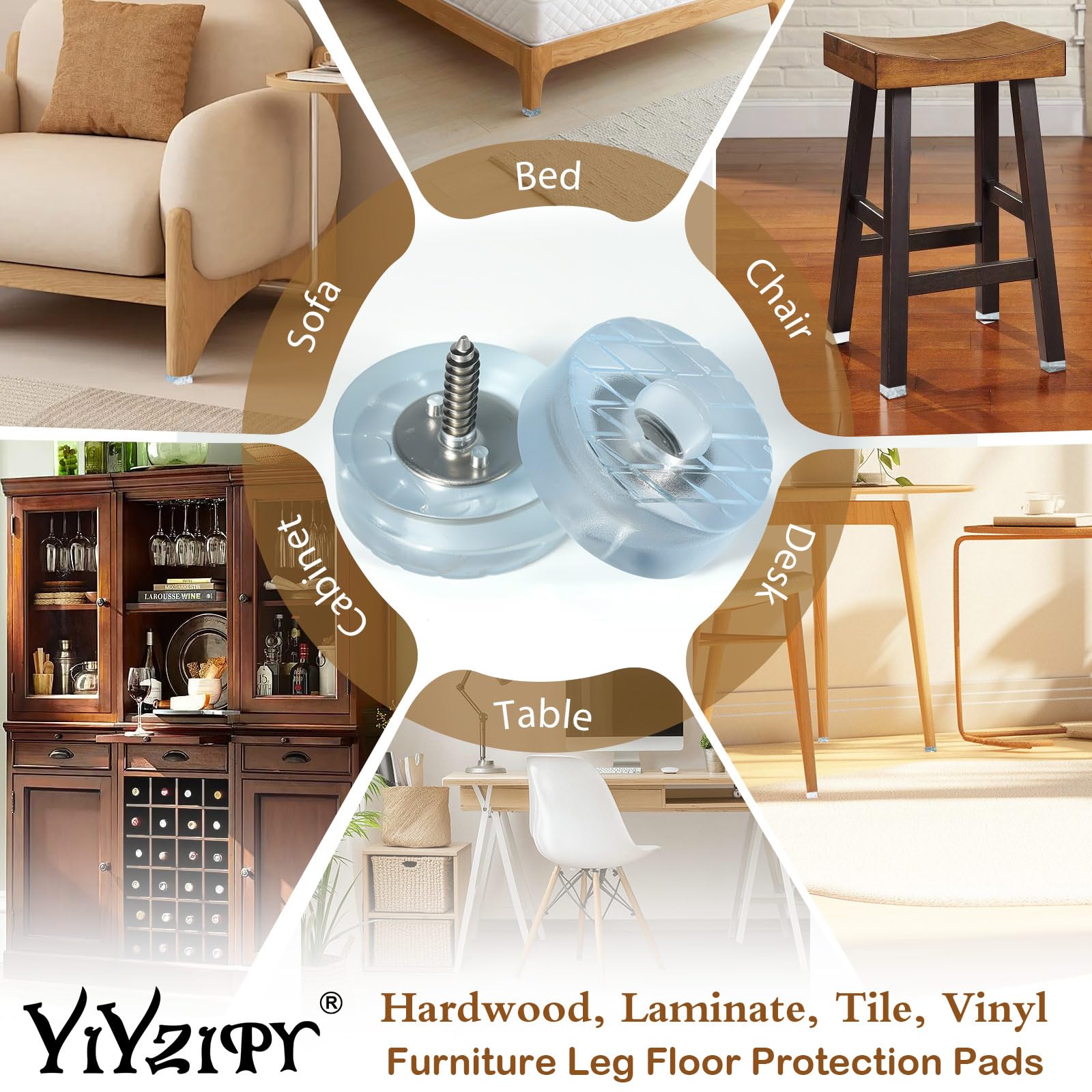 de almohadillas gruesas y suaves para patas de muebles, 14 unidades, laminado y protector de suelo de madera, antiarañazos, antideslizante, antigolpes, antiruido, duradero, resistente al