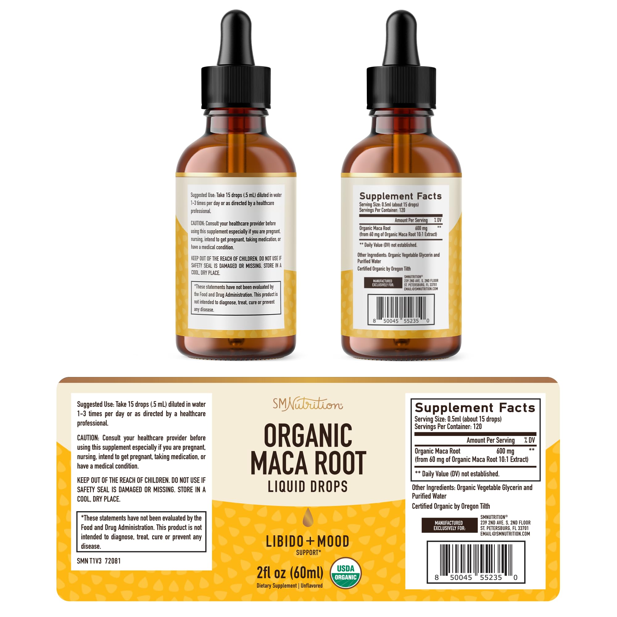 Organic Maca Root Liquid Drops for Energy Support, 2 fl oz, 4 Month Supply — Amazon image 9