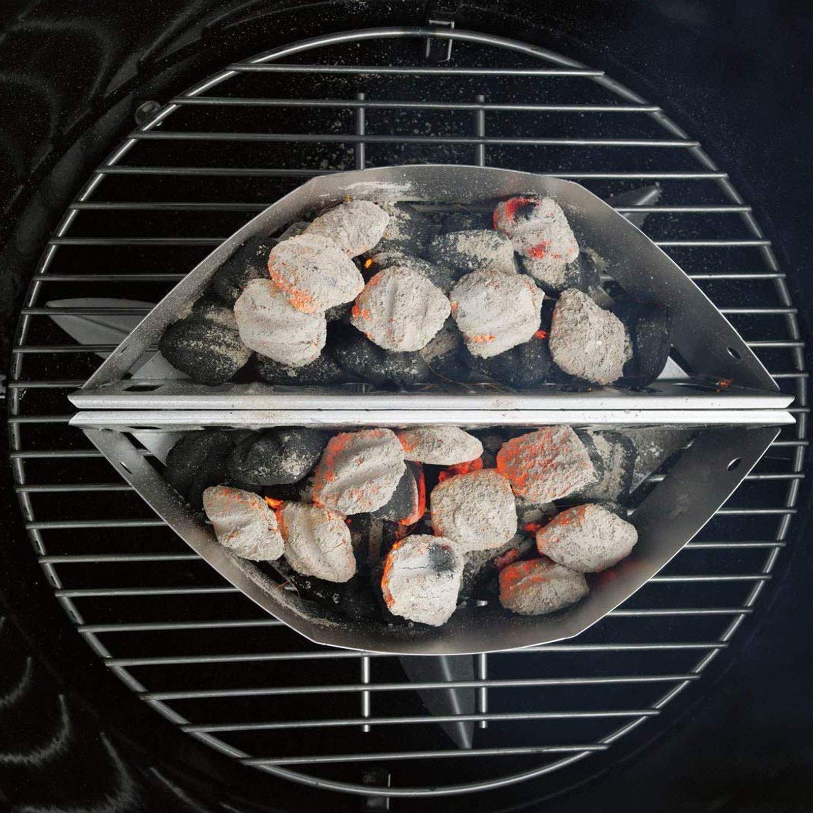 WELL GRILL Paniers à Charbon Cheminée Barbecue pour Weber 57 & 67cm Charbon Briquettes