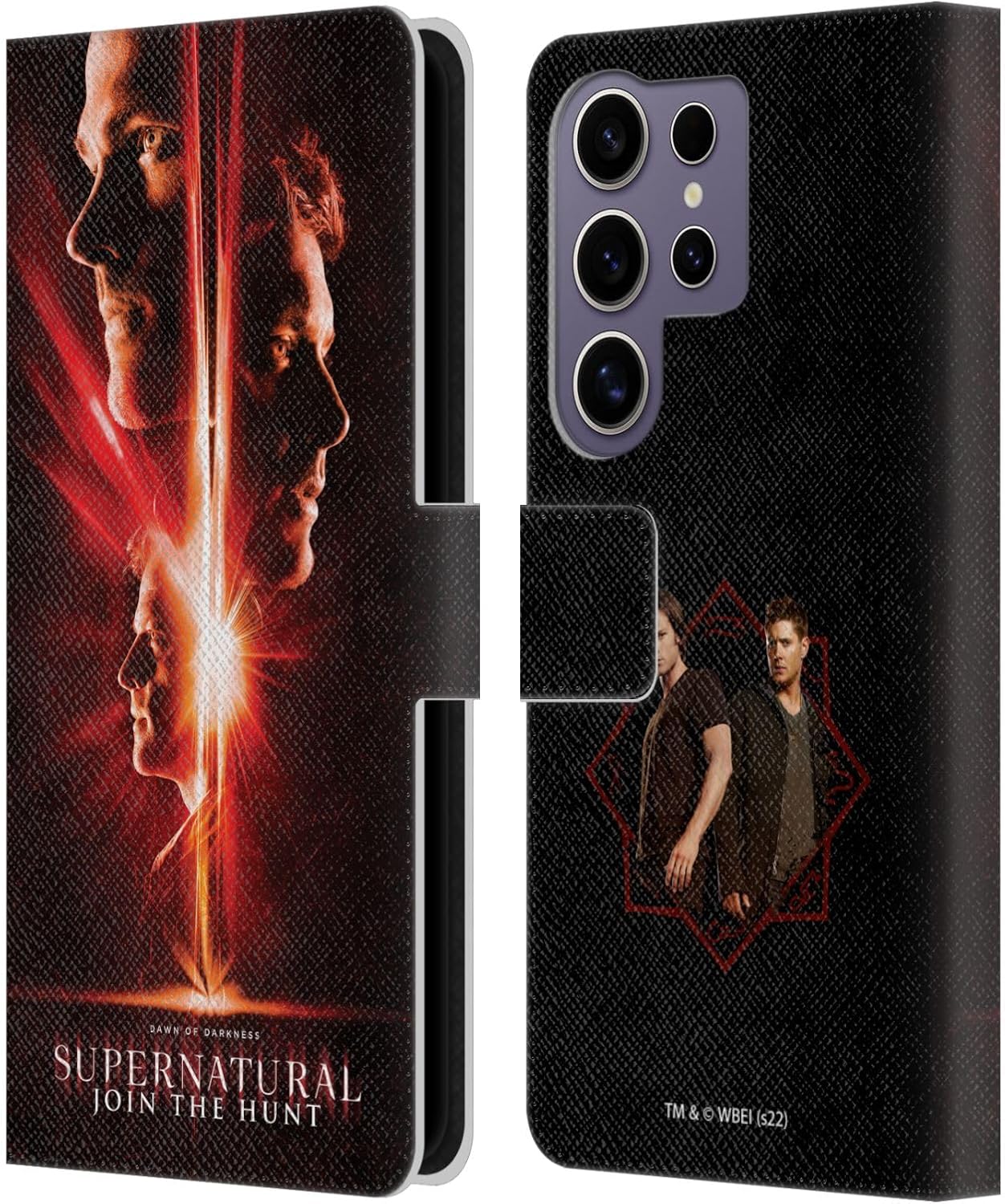 Head Case Designs Officially Licensed Supernatural Sam, Dean & Castiel Key Art Leather Wallet Case Compatible with Samsung Galaxy S25 Ultra