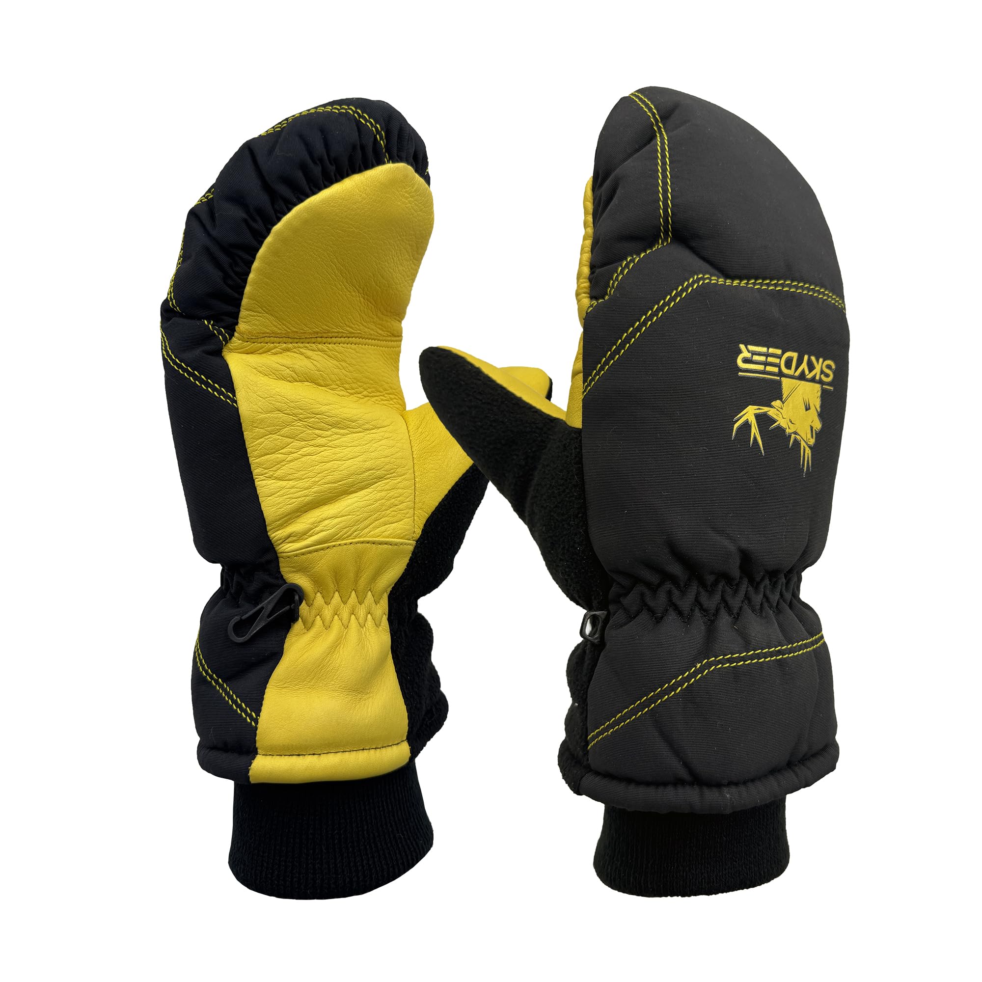 - Warm Ski Mittens with Soft Premium Deerskin Leather and 150G 3M Thinsulate Insulation (SD8753M, Unisex)