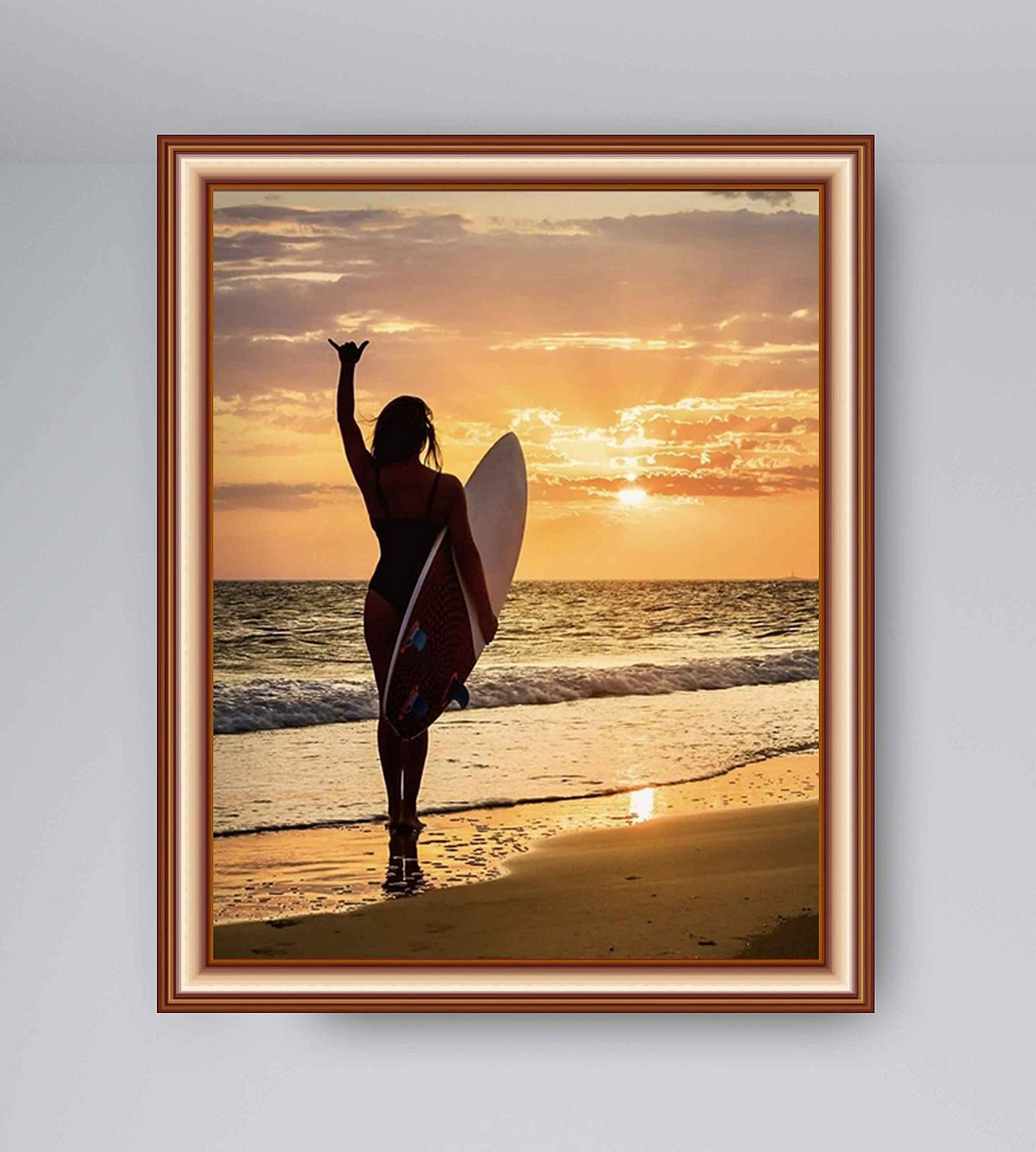 Amazon.com: AMERICAN LUXURY GIFTS Mahala Surfer Girl Sunset