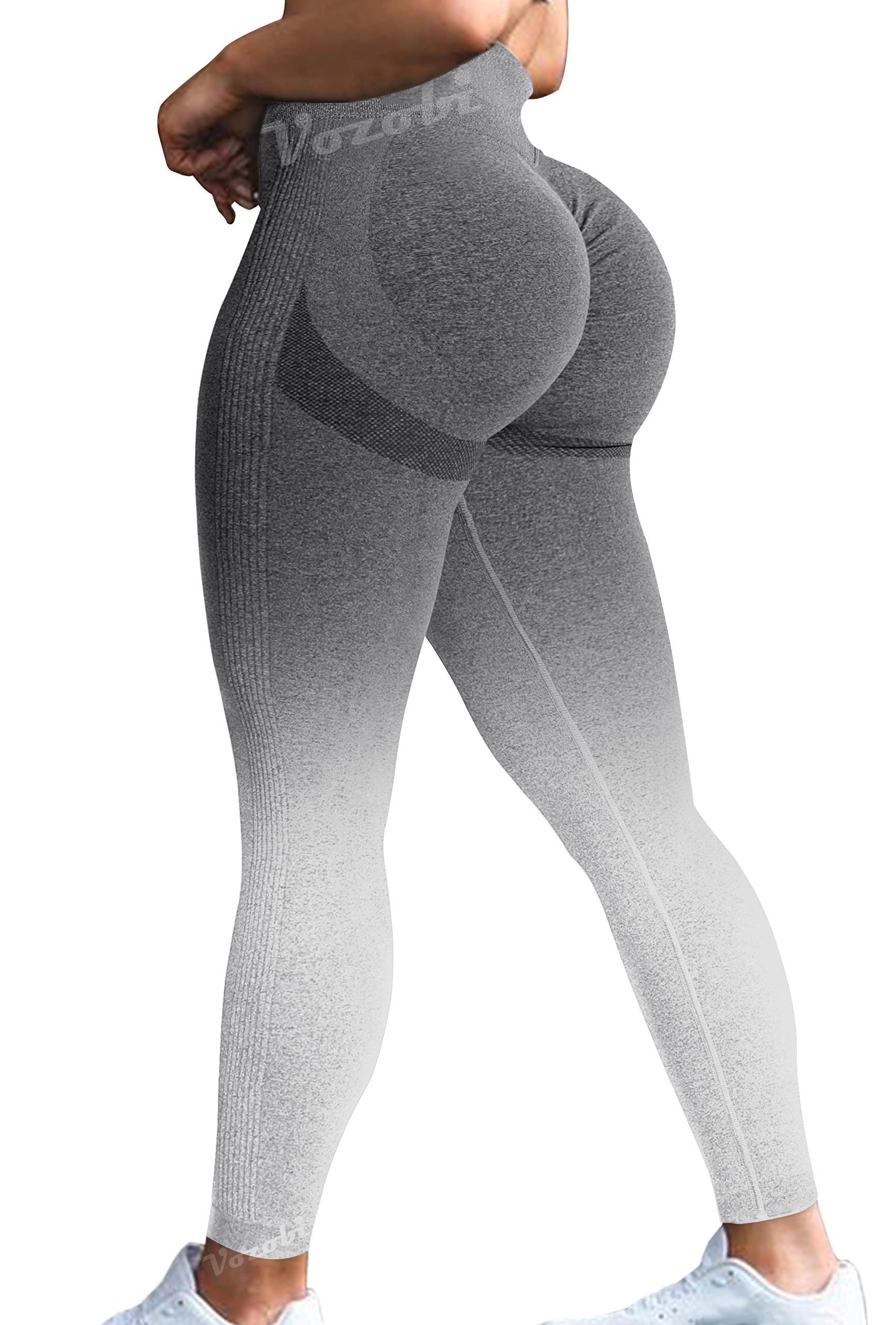 Vozobi Tiktok Trending Leggings Women's High Waist Smile Contour Booty Leggings Scrunch Butt Lift Workout Seamless Yoga Pants — view 61