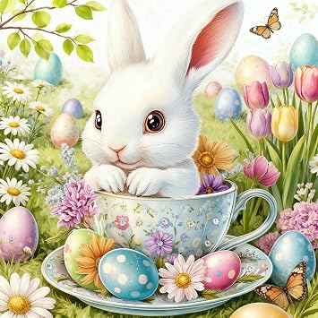 Easter Day Diamond Art Painting Kits for Adult Beginners,Gem Art Crafts