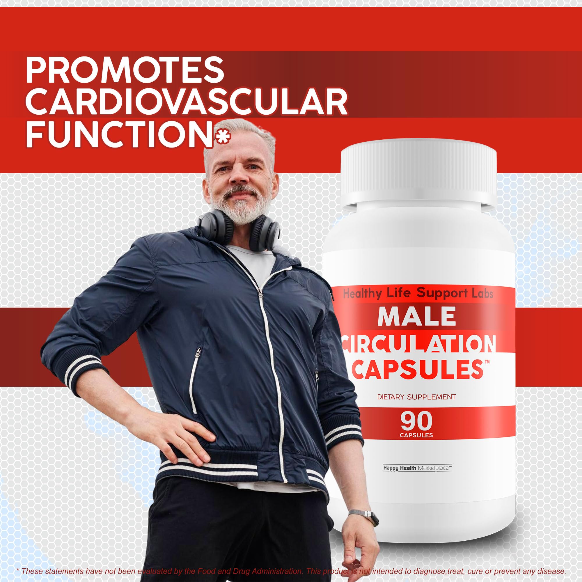 Healthy Life Support Labs Bloodflow Booster - Our Best Natural Blood Circulation Supplements for Men - Vasodilator Nitric Oxide Booster Supplement for Men - Circulation and Vein Support Vitamins — Amazon image 6