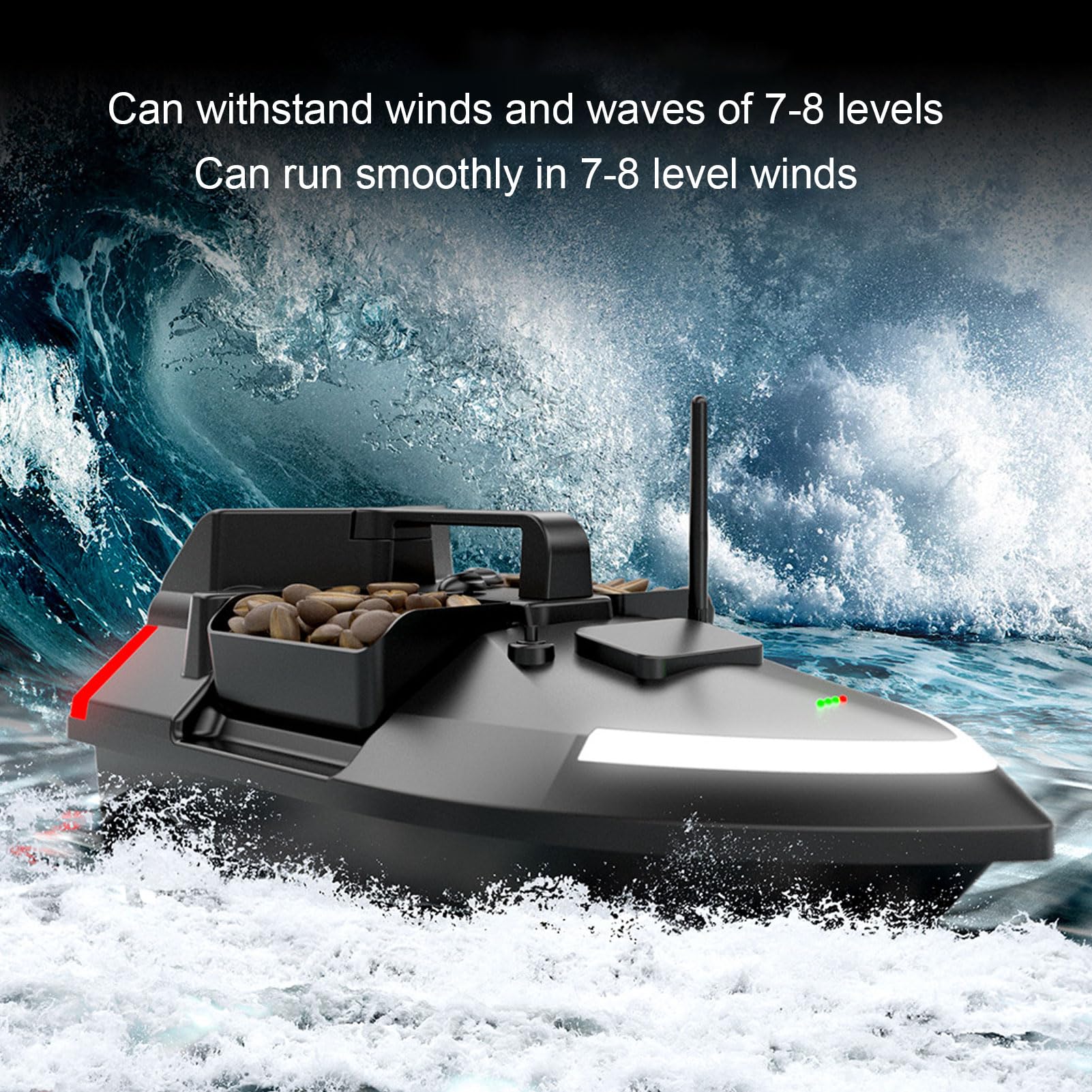 Zdalne Sterowanie RC Fishing Finder Boat, Podwójny Silnik, Automatyczny Powrót GPS, Obciążenie 2 Kg, 500 M, Potrójne śmigła, Niski Poziom Hałasu, Czas Pracy 4 Godziny, Wędkowanie