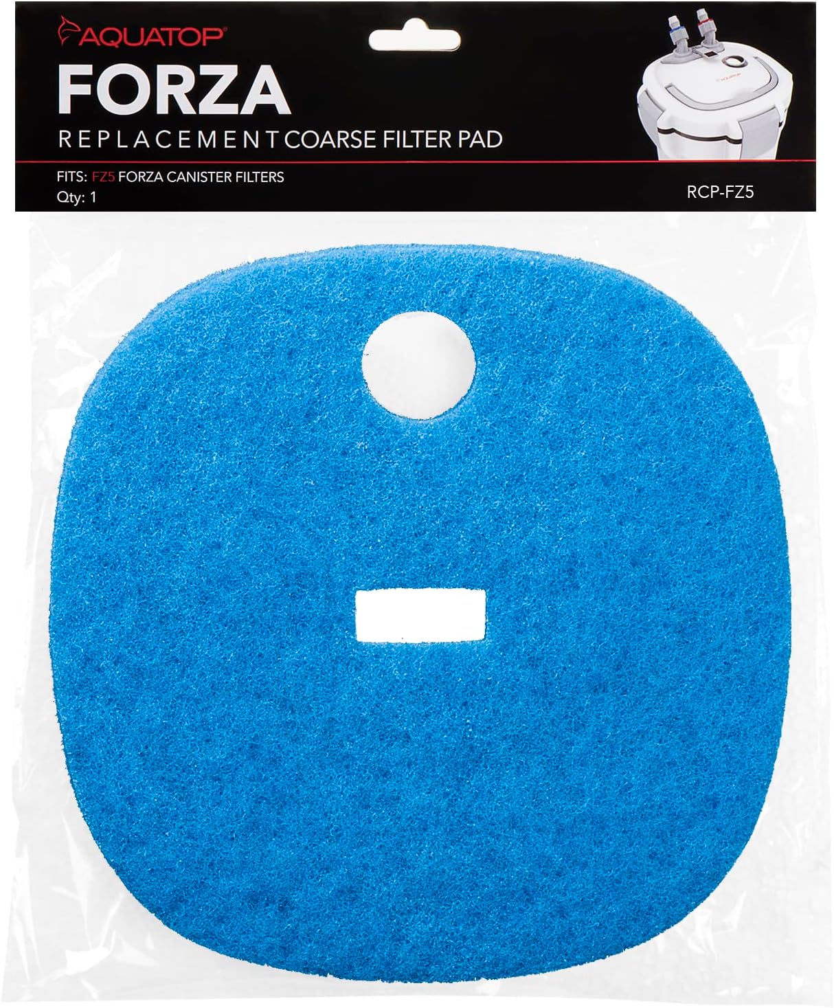 AquaTop Coarse Blue Filter Sponge with Bag & Header - Fits FZ13 Canister Filter - Traps Large Dirt for Cleaner Water – Ideal for Fresh & Saltwater
