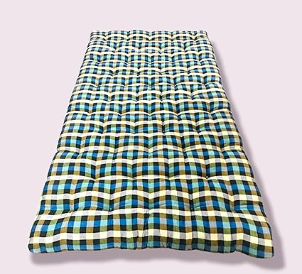 ATOOTFUSION Soft Cotton Multicolour Mattress | Cotton Gadda Queen Size (Rectangle Type 5 x 6 ft OR 60 x 72 X 4inch) Queen Size Star Mattress