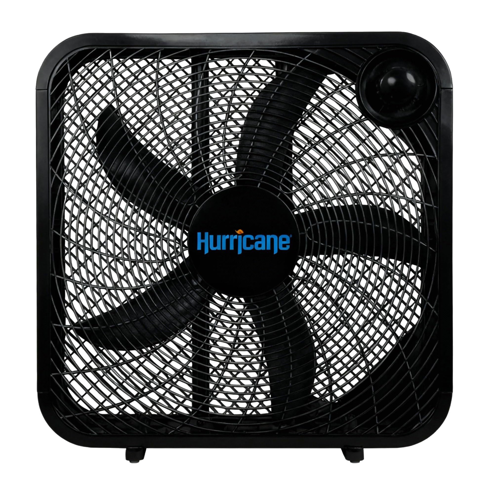 Hurricane Classic Floor Mount Box Fan w/ 3 Quiet Speeds, Black, 20