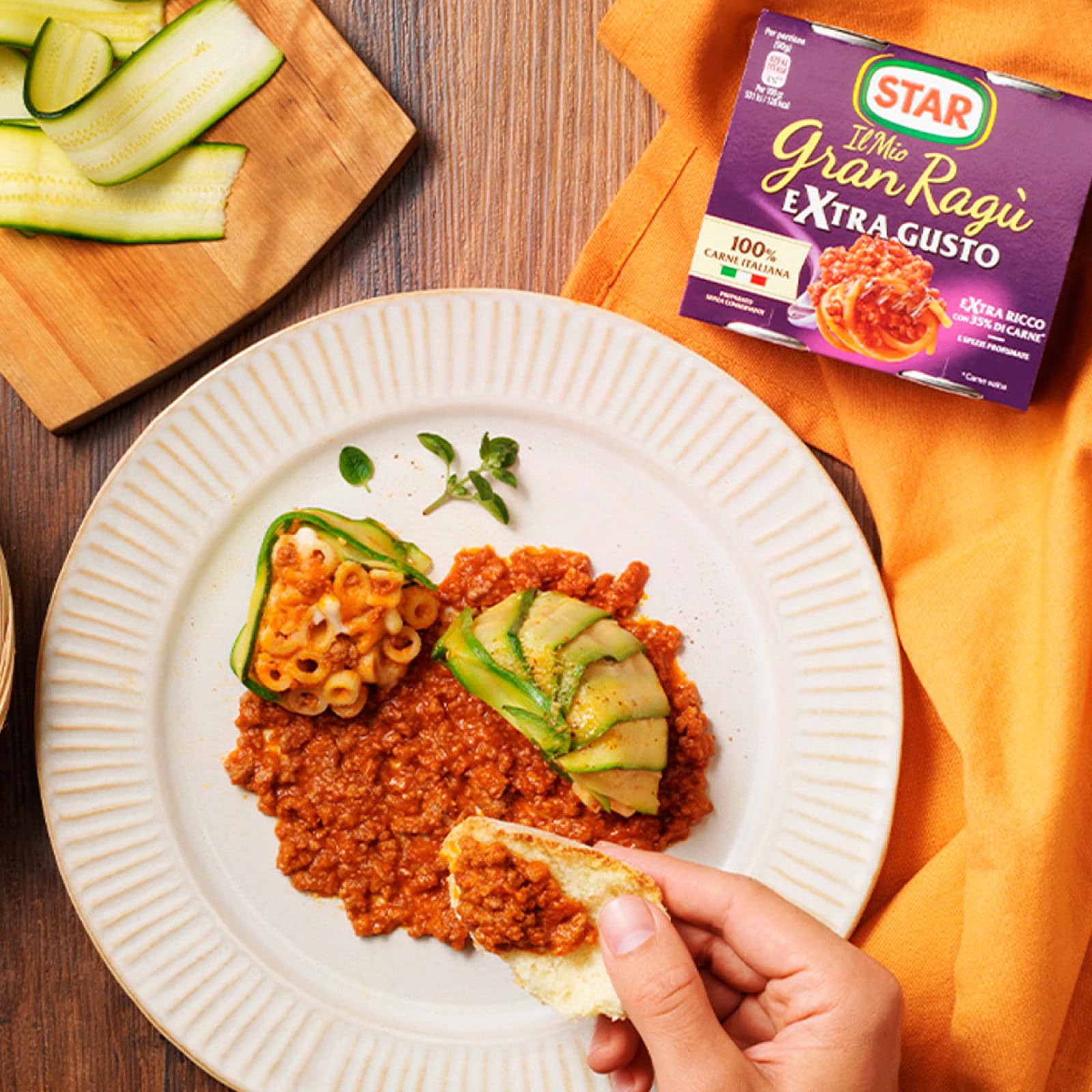Star Il Mio Gran Ragù Star Il Mio Gran Ragù Mix Sughi Pronti Classico Extra Gusto Salsiccia Speck con Pomodoro Conserve Senza Glutine - 16 Lattine da 180g
