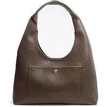 Slouchy Faux Leather Hobo Bag for Women, Soft Tote Small Purse with Magnetic Pocket