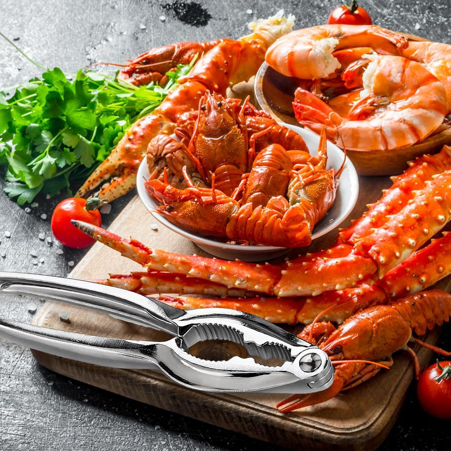 12 Pcs Crab Crackers and Tools Set Heavy Duty Seafood Tools Set Crab Leg Crackers Lobster Nut Crackers Opener Home Kitchen Parties Tools for Crableg and Lobster Lovers Gift