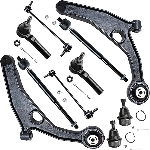Miniatura 1 de Detroit Axle - Kit de suspensión delantera de 10 piezas - 2 brazos de control inferiores, 2 rótulas inferiores, 2 eslabones de extremo de barra