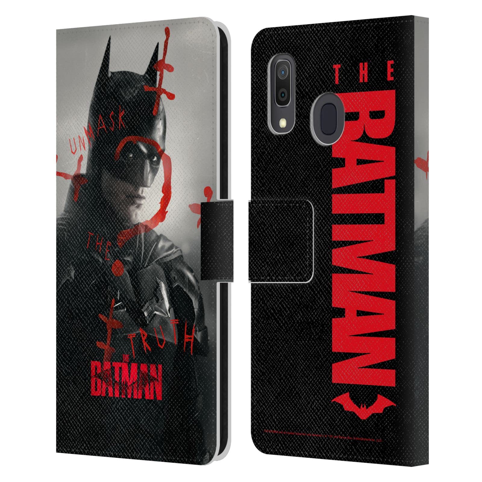 Head Case Designs Officially Licensed The Batman Unmask The Truth Posters Leather Book Wallet Case Cover Compatible with Galaxy A33 5G (2022)