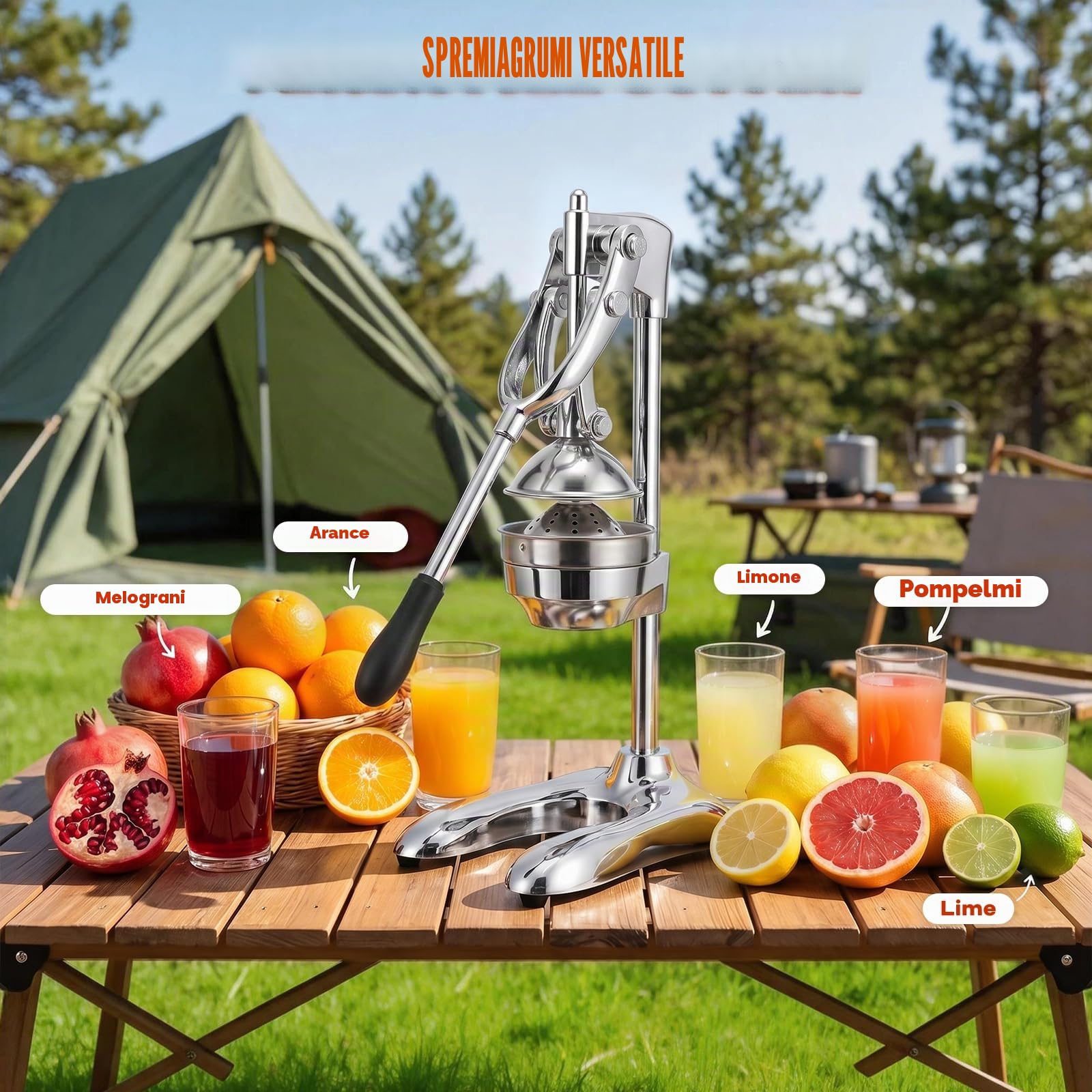 Moongiantgo Spremiagrumi Manuale Commerciale a Doppio Modo, Spremi-Limoni Professionale Con LEVA Ergonomica Senza Sforzo, Spremiagrumi a Mano per Arance, Melograni, Lime E Angurie | Spremi-Limoni Commerciale, Filtro smontabile, LEVA Ergonomica Senza Sforz