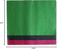Vista 5 de Hoffmaster Manteles individuales de color liso con borde festoneado, 9.5 X 13.5, verde cazador, 1000/cartón