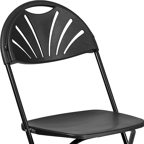 Miniatura 73 de Flash Furniture HERCULES Series - Silla plegable con respaldo de plástico de carbón de 650 libras, 8 unidades Carbón vegetal,Negro